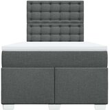 vidaXL Krevet s oprugama i madracem tamnosivi 120 x 200 cm od tkanine | shoptok.hr