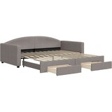  Dnevni krevet na razvlačenje smeđesivi 100 x 200 cm od tkanine | shoptok.hr