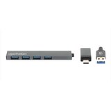 Manhattan USB-C/USB-A HUB 4port 181006 4xUSB-A 3.2/5Gbps/Crni | Eponuda.com