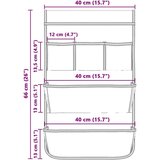 vidaXL Shranjevalna torba s shranjevanjem Siva 66 x 40 cm oxford | Shoptok.si