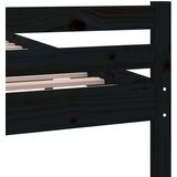  Posteljni okvir črn iz trdnega lesa 90x200 cm, (20601654) | Shoptok.si