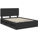  Konstrukcija postelje Črna 140 x 200 cm Masivno borovo les, (5000102678) | Shoptok.si