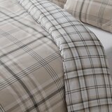 Catherine Lansfield Rjava/bež posteljnina za zakonsko posteljo 200x200 cm Kelso Check – | Shoptok.si