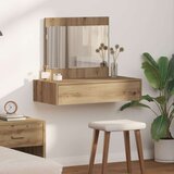 vidaXL toaletna enota iz umetniškega hrasta les 83 x 40 x 70 cm ogledalo | Shoptok.si