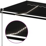 Tenda na ručno uvlačenje s LED svjetlima 450 x 350 cm antracit | shoptok.hr