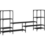 TV ormarić crni 206,5 x 28,5 x 95 cm od konstruiranog drva | shoptok.hr