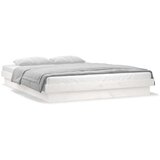 Posteljni okvir bel 140x190 cm trden les, (20906500) | Shoptok.si