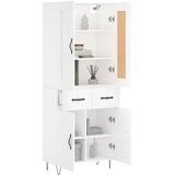  Visoka komoda bijela 69,5x34x180 cm konstruirano drvo | shoptok.hr