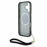 Guess IML Leopard Triangle Logo Strap MagSafe Zadní Kryt pro iPhone 16 Brown Ovitek za telefon Vijolična | Shoptok.si