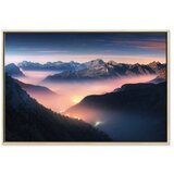  Slika - Mountain Breath (1 Part) Wide - First Variant 90x60 U prirodnom drvenom okviru | shoptok.hr