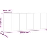  Zidno uzglavlje boja staro drvo 240x1 5x80 cm konstruirano drvo | shoptok.hr