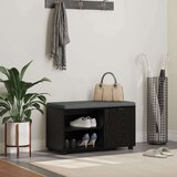  Haldna klop z blazino Enobarvno Črna Orehovina 80 x 38 x 46 cm, (5000160661) | Shoptok.si