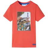 vidaXL Otroška majica s kratkimi rokavi svetlo rdeča 128, (21036407) | Shoptok.si