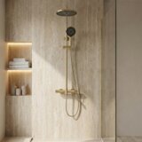 REA Bath Komplet za prhanje Lungo Stripe Brush Gold | Shoptok.si