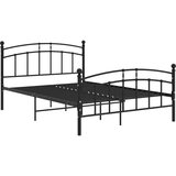 Furnova Posteljni okvir črn kovinski 200x200 cm, (21931480) | Shoptok.si