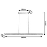 Rabalux Linijska visilica LED 40W, 3000K, 100cm, Crna | Eponuda.com