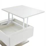 CARRYHOME klubska miza, bela, barve nerjavečega jekla | Shoptok.si