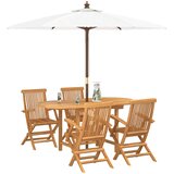  Vrtni set za objed 5 pcs Smeđa Čvrsto teak drvo | Eponuda.ba