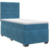  Boxspring krevet s madracem Plava 90 x 200 cm Baršun | shoptok.hr