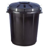 MEVA Univerzalna posoda za smeti s pokrovom, okrogla, 70L, črna, (21098941) Cene