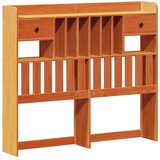  Knjižna postelja brez vzmetnice vošč. rjava 135x190 cm borovina, (21653634) | Shoptok.si