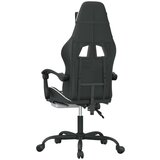  Igraća stolica od umjetne kože s osloncem za noge Crno-bijela | shoptok.hr