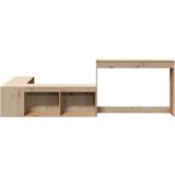  Noćni ormarić s radnim stolom 222x122x75 cm od masivne borovine | shoptok.hr