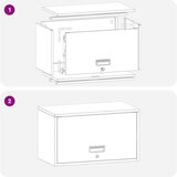  Ormar za zid u garaži Crna 60 x 33 x 35 cm Čelik s prahom | shoptok.hr