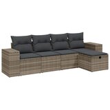 Maison Chic Seti vrtnega pohištva - Vrtna garnitura - Vrtni pohištvo set 5-delna z blazinami siv poli ratan, (21813528) | Shoptok.si