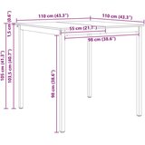  Stol za bar Bijelo 110 x 55 x 105 cm Čvrsto borovo drvo | shoptok.hr