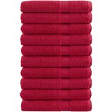 vidaXL Premium brisače 10 kos rdeča 80x200 cm 600 g/m2 100 % bombaž | Shoptok.si