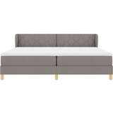 vidaXL Boxspring - Krevet s oprugama i madracem krem 90x200 cm Sivo-smeđa | shoptok.hr