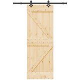  Klizna vrata NARVIK Prirodna i crna 70 x 210 cm (152,5 cm) | Eponuda.ba