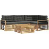 vidaXL Zunanja garnitura za sedenje 6 pcs Bela in antracit Poliester, (5000272663) | Shoptok.si