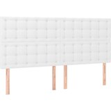 Krevet s oprugama i madracem bijeli 160x200 cm od umjetne kože | shoptok.hr