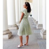 UR/CEO Green pleated floral dress Viminale | ePonuda.com