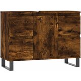 Maison Chic Kopalniška omarica - Kopalniški kabinet dimljeni hrast 80x33x60 cm inženirski les, (21794725) Cene