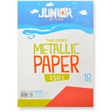 Junior jolly Metallic Paper, papir metalik, A4, 250g, 10K, odaberite nijansu Crvena Cene