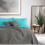DecoKing Prekrivač Axel 260x280 cm, tirkizna/siva | shoptok.hr