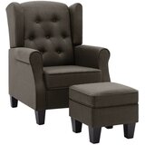 vidaXL Fotelj s stolčkom za noge taupe blago, (20700321) | Shoptok.si
