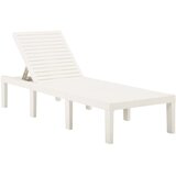 Maison Chic Ležalnik - Sončna ležalnik iz plastike bel, (22042864) | Shoptok.si