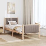 Okvir kreveta Smeđa i taupe 80 x 200 cm Masivna borovina | shoptok.hr