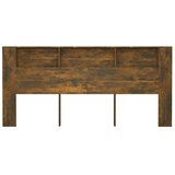  Uzglavlje s ormarićem boja dimljenog hrasta 220x18,5x104,5 cm | shoptok.hr
