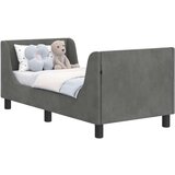  Posteljica za malčke z vzglavjem Temno siva 70 x 140 cm Žamet, (5000105366) | Shoptok.si