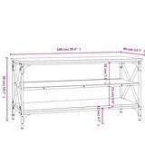 TV ormarić boja dimljenog hrasta 100x40x50 cm konstruirano drvo | shoptok.hr