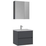 Hanah home Kupatilski ormarić sa umivaonikom i ogledalom (2 komada) Side 65 v2 785 | Eponuda.com