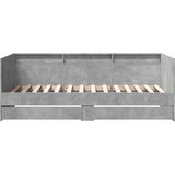  Dnevni krevet s ladicama bez madraca siva boja betona 75x190 cm | shoptok.hr