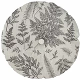 Really Nice Things sivi jastuk Cojin Redondo Grey Leaf, ⌀ 45 cm