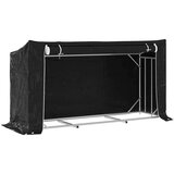  stojalo za drva z zaščitnim pokrovom, 200,5x60,5x110,5 cm | Shoptok.si
