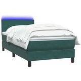 Box spring postelja z vzmetnico temno zelena 90x210 cm žamet, (21790815) | Shoptok.si